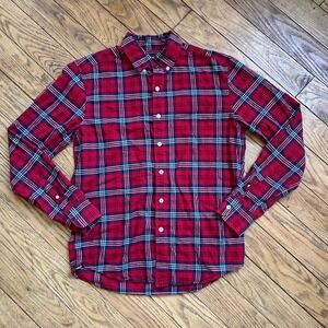 American Eagle Mens XS Red‎ Plaid Flannel Shirt Classic Fit Button Down Cotton